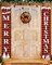 Christmas Decorations Outdoor Yard Front Porch Sign Set, Red Plaid Door Banner(Christmas Tree)13.5"L x 5.3"W